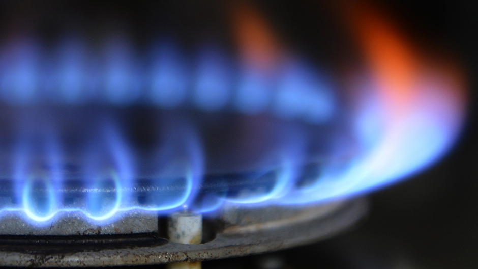 A gas cooker is seen in Boroughbridge, northern England in this November 13, 2012 file photograph