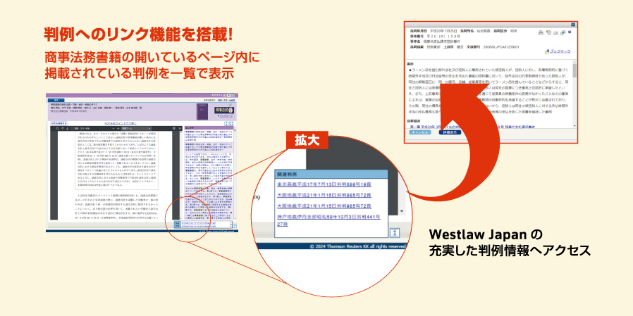 判例へのリンク機能を搭載
